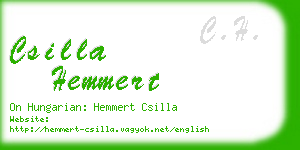 csilla hemmert business card